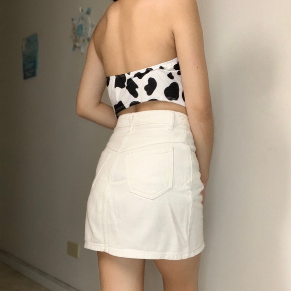 Brandy Melville white Crosby denim skirt - Picture 5 of 7